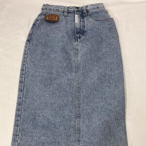 Vintage Z Cavaricci Denim Skirt NWT Womens 24 Made USA 90s Deadstock